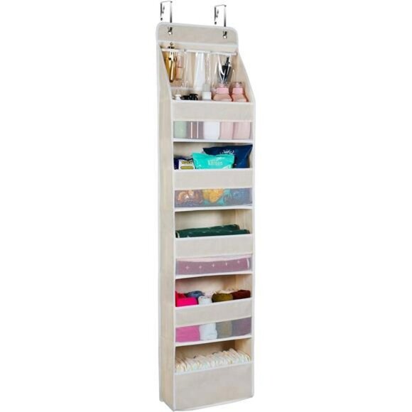 Over Door Hanging Organizer 6 Shelf Storage with Pockets for Closet Pantry - Picture 1 of 7